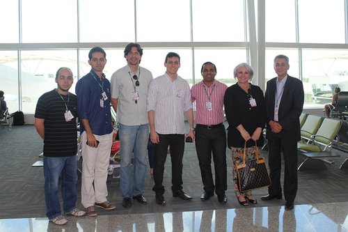 Grupo do IFRN-SGA com o gerente de segurança do novo aeroporto, Israel Barbosa (primeiro à direita)