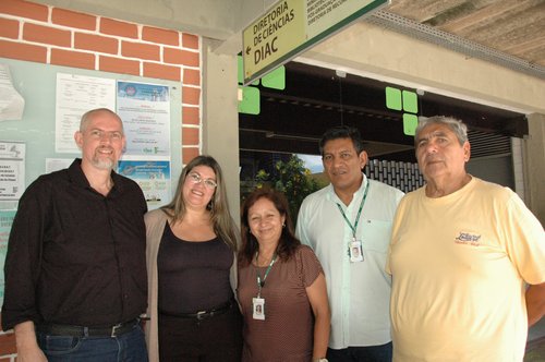 Os professores Erick e Kilma Viana - coordenadores do PDV, e os organizadores da Jornada e do Seminário, Maria Velasco, Valdileno e Wharton