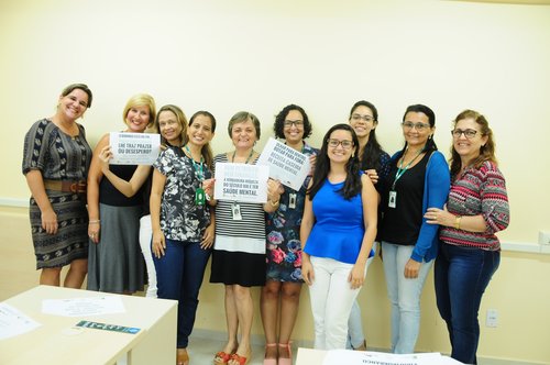 Participantes da roda de conversa sobre Janeiro Branco e saúde mental