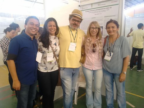 Professores do IFRN durante apresentação do trabalho "A cozinha do litoral sul potiguar".