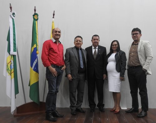 Da esquerda para a direita: Valdelúcio Ribeiro, Marcos Fernandes, Juarez Rabêllo, Welinhene da Silva e Gustavo Saraiva