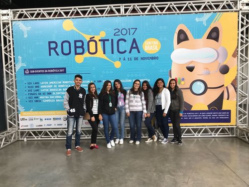 Equipe do IFRN Santa Cruz, na Mostra de Robótica
