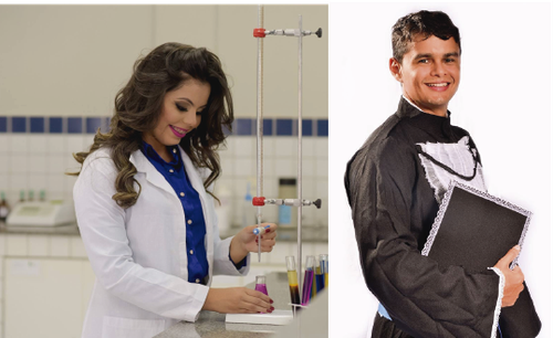 Julianne Tavares e Luiz Fernando Pereira egressos do Curso de licenciatura em química