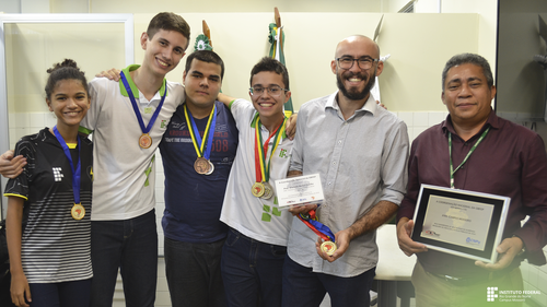 Estudantes receberam, ao todo, 10 medalhas e o Campus Mossoró ganhou, pela 3º vez consecutiva, o prêmio de escola destaque no estado