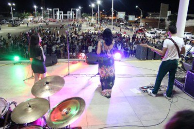 A Banda do Campus Pau dos Ferros animou o público presente à Noite Cultural. Foto: Marcílio Carvalho.