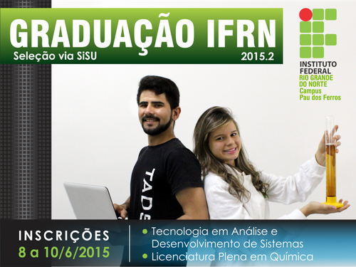 Júnior Lucena e Mirella Costa, alunos de graduação do IFRN.