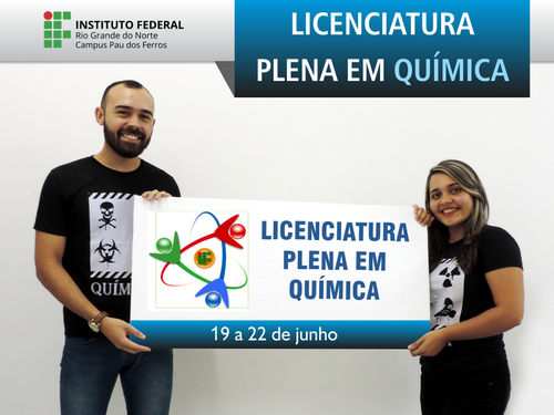 Graduandos participantes terão direito à certificado. Na foto, Ewertton Lopes e Cíntia Brasil, alunos da Licenciatura.