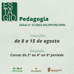 Estágio em Pedagogia - Campus São Paulo do Potengi