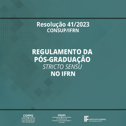 Regulamento da Pós-Graduação Stricto Sensu do IFRN