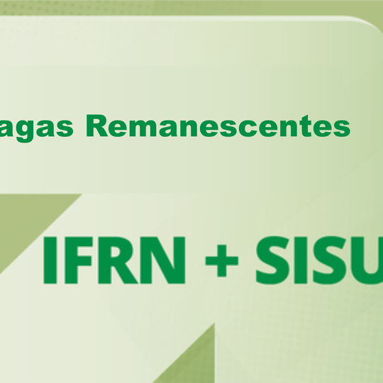 #10094 Vagas remanescentes dos Cursos Superiores - SiSU