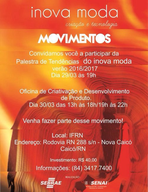 O curso de Design de Moda do Campus Caicó promove ação no Fashion Revolution  — IFRN - Instituto Federal do Rio Grande do Norte