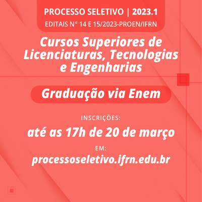#10477 Inscrições para cursos superiores via Enem vão até a segunda-feira (20)