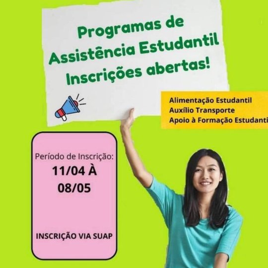 #10546 Programas de Assistência Estudantil: edital publicado