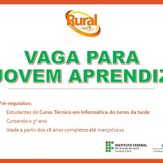 #10561 Vaga para Jovem Aprendiz