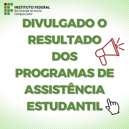 #10656 Divulgado o resultado final dos programas de auxílio..