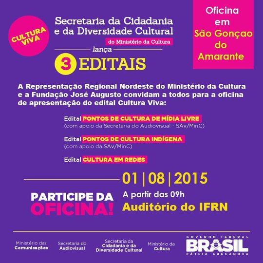 #10824 Campus sedia Oficina de apresentação do edital Cultura Viva