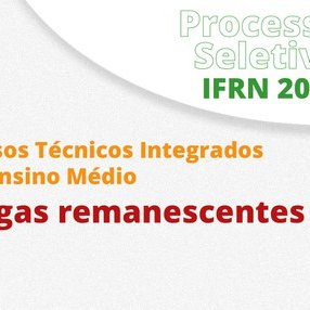 #10827 Campus São Gonçalo do Amarante divulga 2ª lista de vagas remanescentes