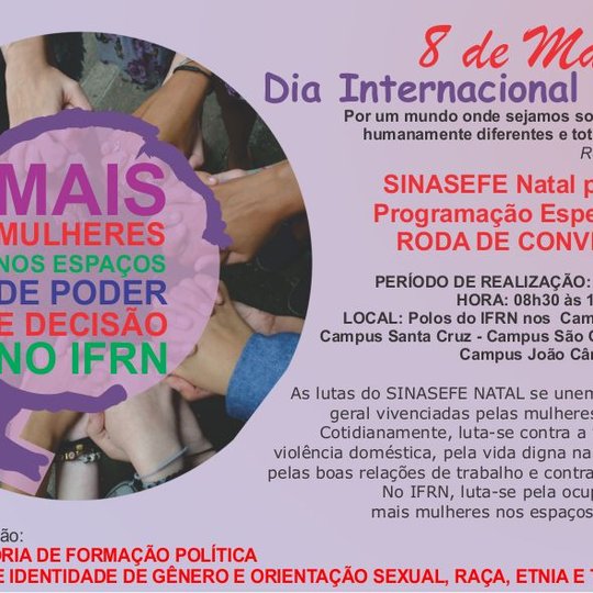 #10829 SINASEFE  promove evento em comemoração ao Dia Internacional da Mulher