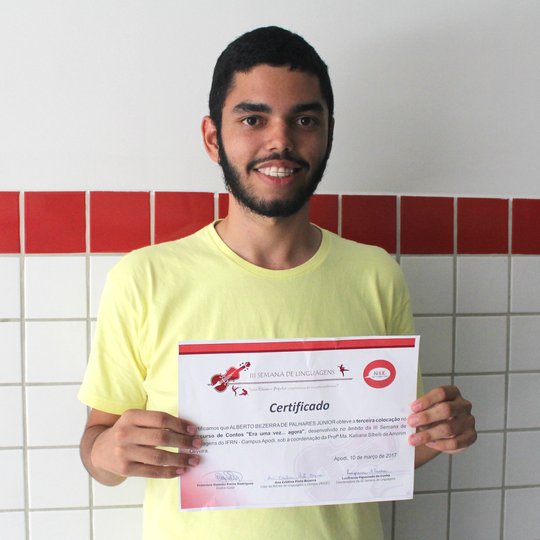 #10837 Aluno conquista 3ª colocação em concurso de contos do IFRN Apodi