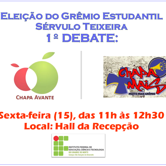 #11004 Campus realiza debate entre chapas candidatas ao grêmio