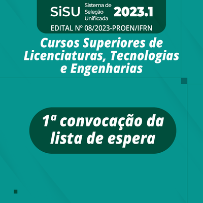 Sisu 2020.1 - Divulgada lista de convocados do cadastro de reserva — IFBA -  Instituto Federal de Educação, Ciência e Tecnologia da Bahia Instituto  Federal da Bahia