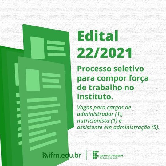 #11108 Instituto lança edital para composição de força de trabalho