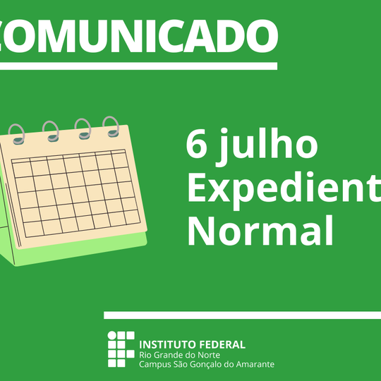 #11387 Comunicado: Campus retoma atividades nesta quarta, 6/7