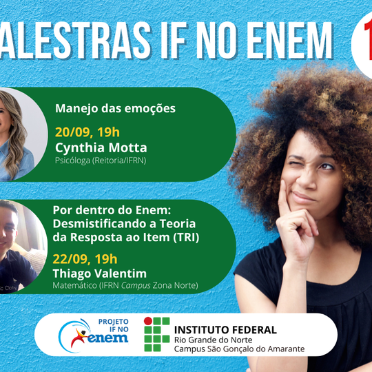 #11545 Projeto IF no ENEM oferta palestras em setembro