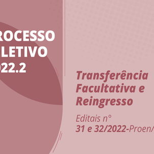 #11779 (Edital 27/2022) Publicado Resultado Preliminar para reingresso e transferência facultativa de cursos