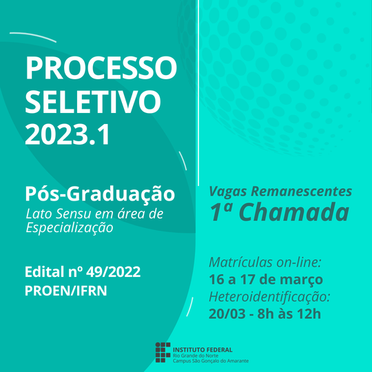 #11859 (Edital 49/2022) Pós-graduação em Gerenciamento de Obras: 1a chamada para vagas remanescentes