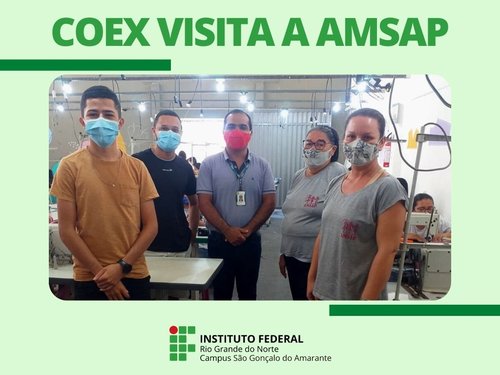 Visita ao AMSAP. Ao centro, o coordenador de Extensão do Campus São Gonçalo do Amarante.