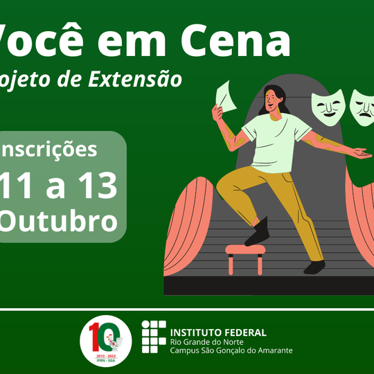 #12203 Você em Cena: inscrições abertas até quinta-feira, 13/10