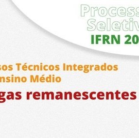 #12458 Campus São Gonçalo do Amarante divulga 4ª lista de vagas remanescentes