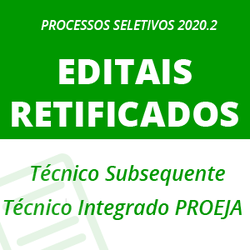 #12509 Editais dos processos seletivos 2020.2 são retificados