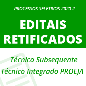 #12509 Editais dos processos seletivos 2020.2 são retificados