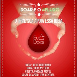 #12722 Campus IFRN/SGA participa de campanha solidária do dia do Doador Voluntário de Sangue