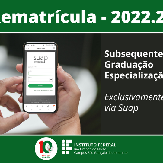 #12884 Segunda chamada para renovação de matrículas para o semestre 2022.2