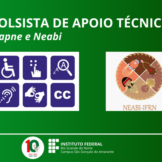 #12975 Núcleos do Campus São Gonçalo abrem seleção para bolsistas de apoio técnico