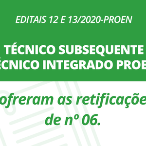 #13127 Coordenação de Acesso Discente altera editais nº 12 e nº 13/2020