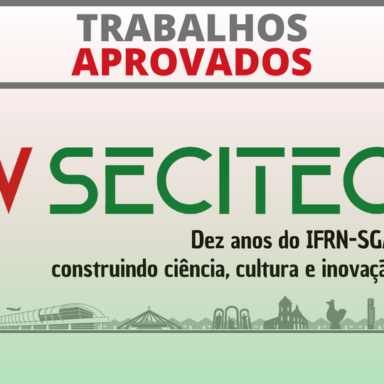 #13243 Divulgadas listas de trabalhos aprovados para apresentação na V Secitec