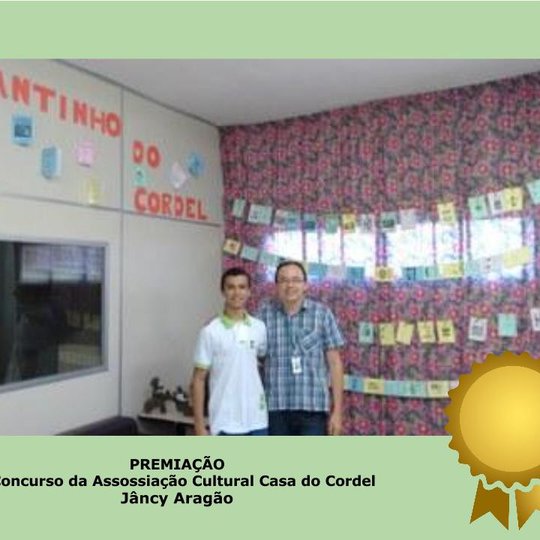 #13309 Aluno do IFRN/SGA, vencedor do I Concurso da Associação Cultural Casa do Cordel, será premiado neste sábado (19)