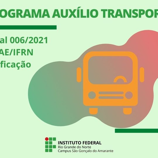 #13336 Retificado edital para Programa de Auxílio Transporte