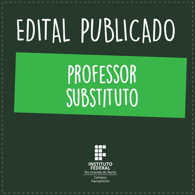 #13548 Divulgado resultado final do processo seletivo para Professor Substituto de Redes