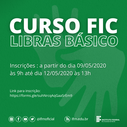 #13597 Campus abre inscrições para curso de Libras Básico 