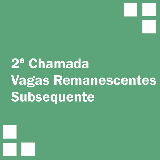 #13742 Subsequente: Publicada 2ª lista das vagas remanescentes