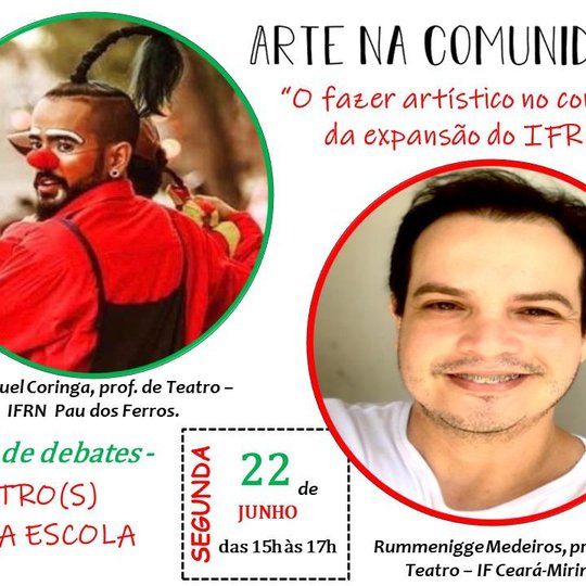 #13783 Ciclo de debates discute metodologias utilizadas por professores de Arte do IFRN durante o período de expansão da Instituição