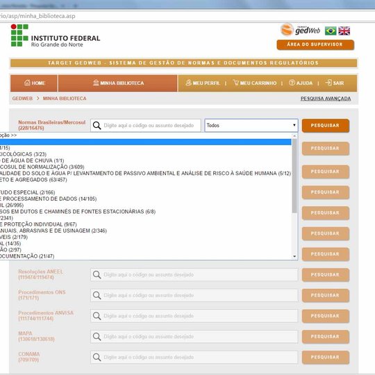#14066 Alunos e servidores do IFRN podem realizar consulta gratuita à normas da ABNT