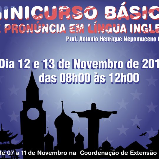 #14105 Inscrições abertas para o minicurso de Pronúncia em Língua Inglesa
