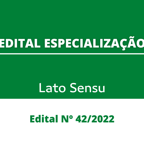 #14114 Publicado edital para especialização