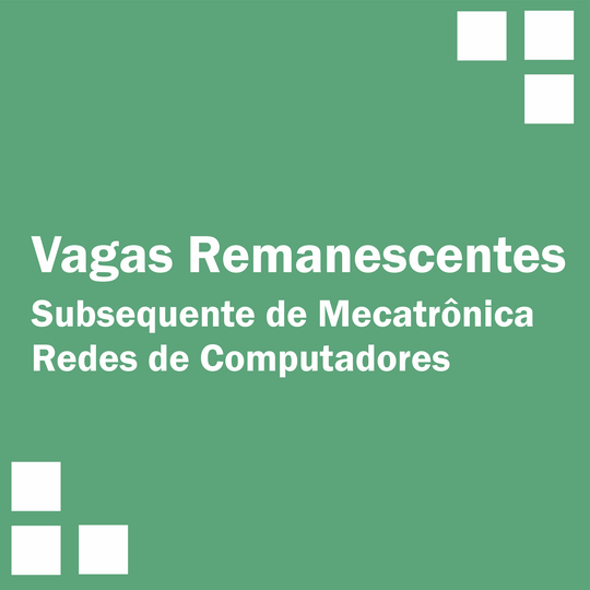 #14154 Divulgada segunda chamada para vagas remanescentes 